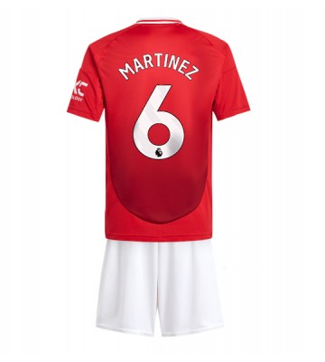 Manchester United Lisandro Martinez #6 Hemmakläder Barn 2024-25 Kortärmad (+ Korta byxor)